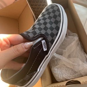 VANS kids tonal checkerboard slip-on sneaker